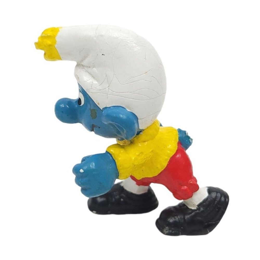Vintage 1978 Peyo Schleich Skiing Smurf Figure PVC Hong Kong MISSING POLES SKIS - Picture 8 of 10